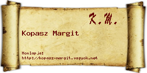 Kopasz Margit névjegykártya